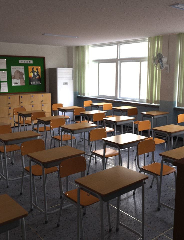 ديسك مدرسي مصنوع من حديد دهان الكتروستاتيك وخشب كونتر MS-04572