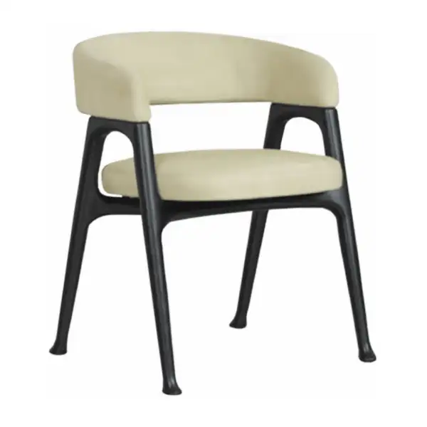 كرسي سفرة مودرن خشب زان أحمر مع قماش قطيفة فاخر MS-11054