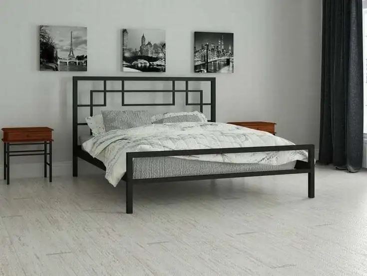 سرير مودرن مصنوع من ستيل دهان فرن الكتروستاتيك MS-13056