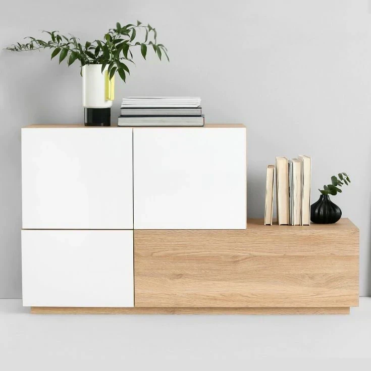 بوفيه مودرن مصنوع من خشب MDF مستورد مع طبقة ميلامين مضادة للمياه MS-11326