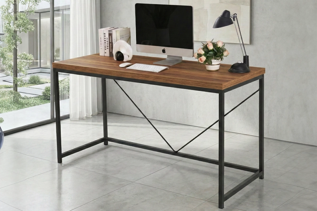 Study Desk Electrostatic Painted Iron and MDF Wood MS-8650