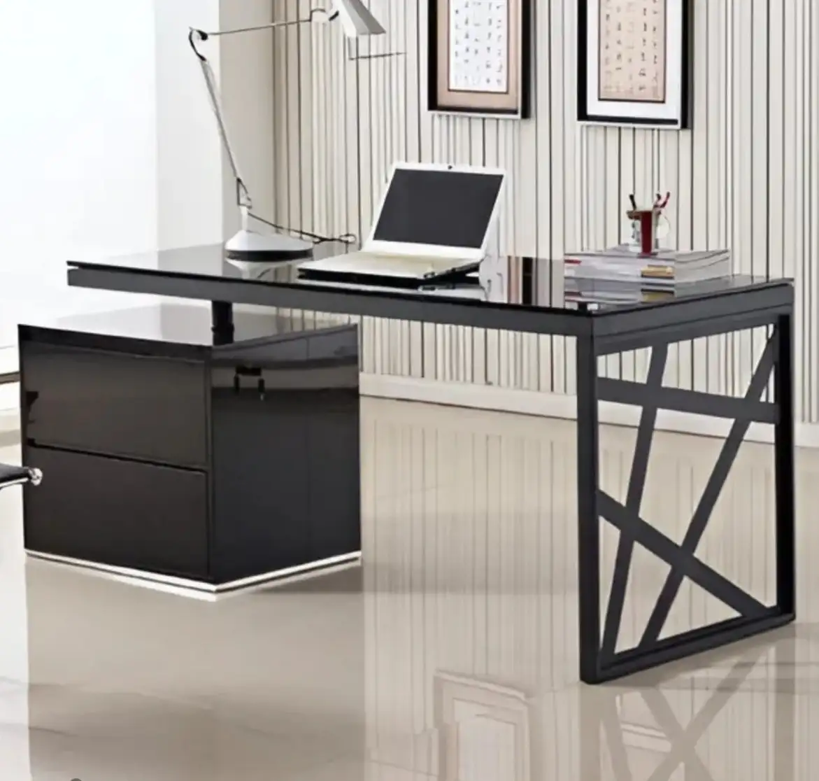 مكتب مدير مزود بوحدة أدراج معدن دهان الكتروستاتيك MS-13236