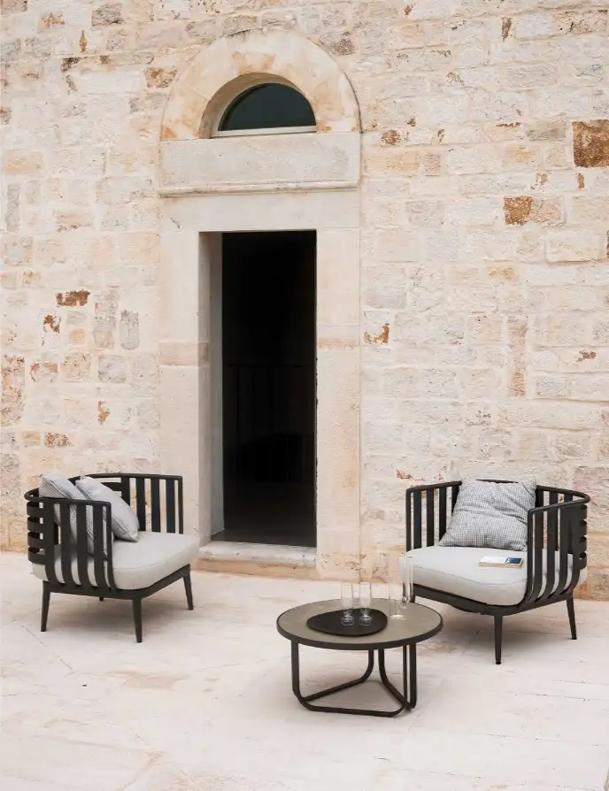 طقم خارجي 2 فوتيه وترابيزه حديد دهان الكتروستاتك MS-11922