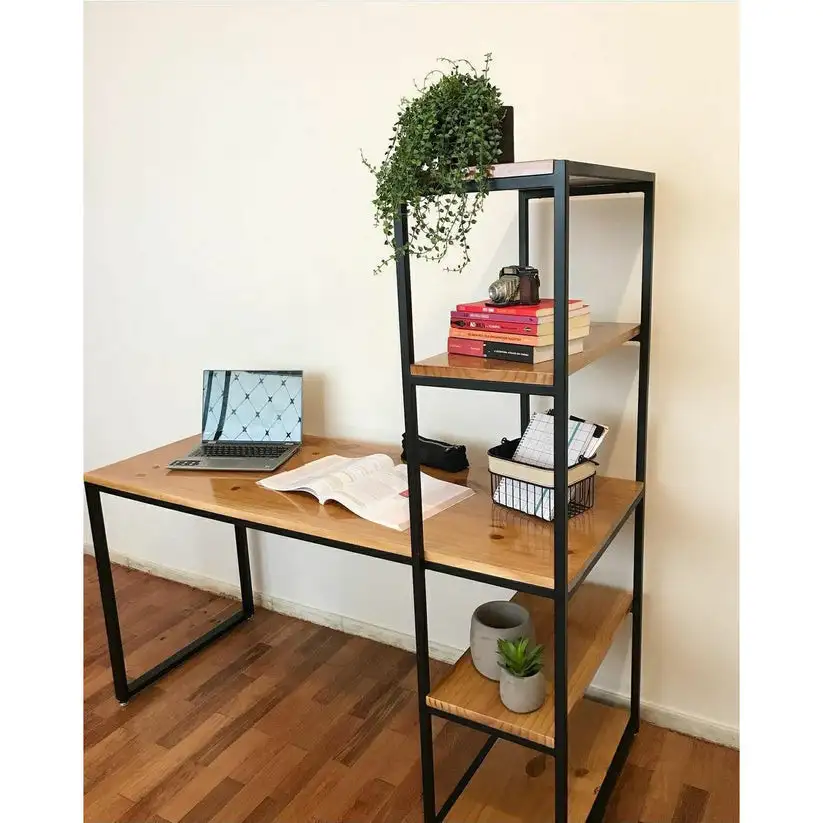 مكتب مذاكرة خشبMDF عالي الجودة وحديد دهان الكتروستاتك MS-12309