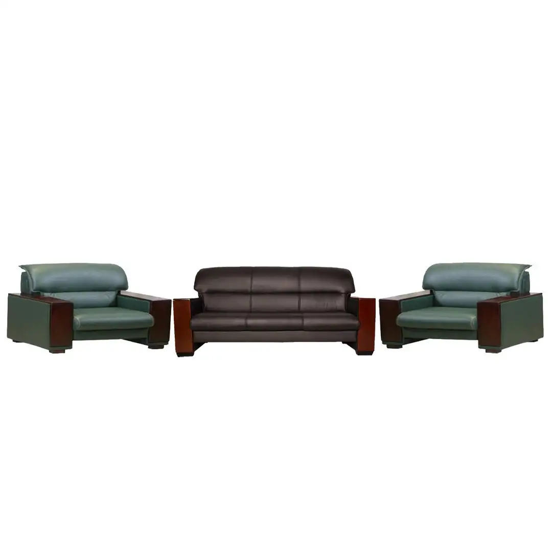 انتريه استقبال مكتبي كابتونيه كنبة 3 فرد و2 كرسي فوتيه خشب زان احمر MS-9683