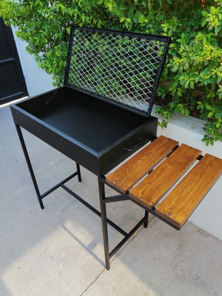 شواية حديقة من حديد دهان الكتروستاتك طبيعي MS-13248