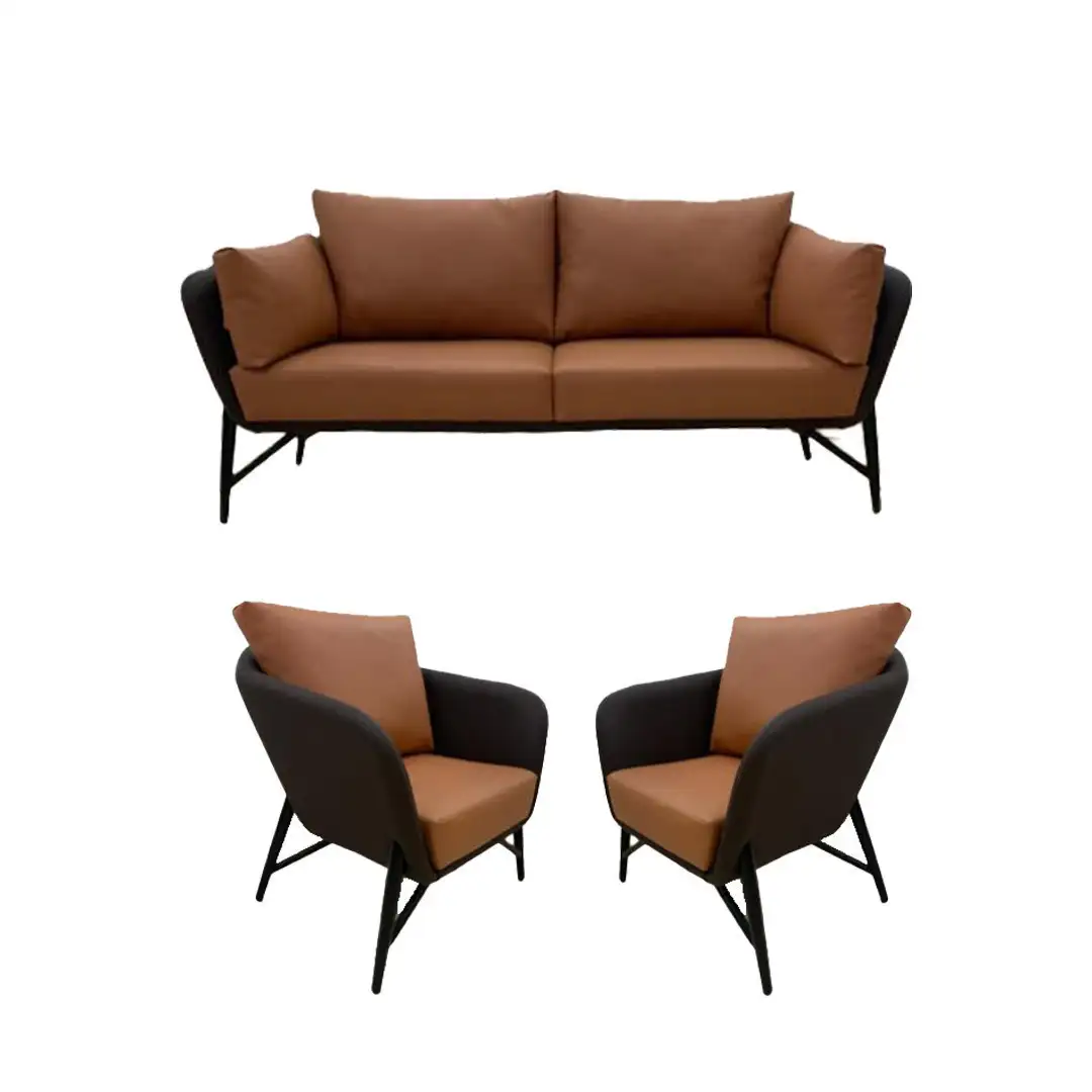 انتريه استقبال مكتبي كنبة 3 فرد و2 كرسي فوتيه افضل انواع الاخشاب MS-9800