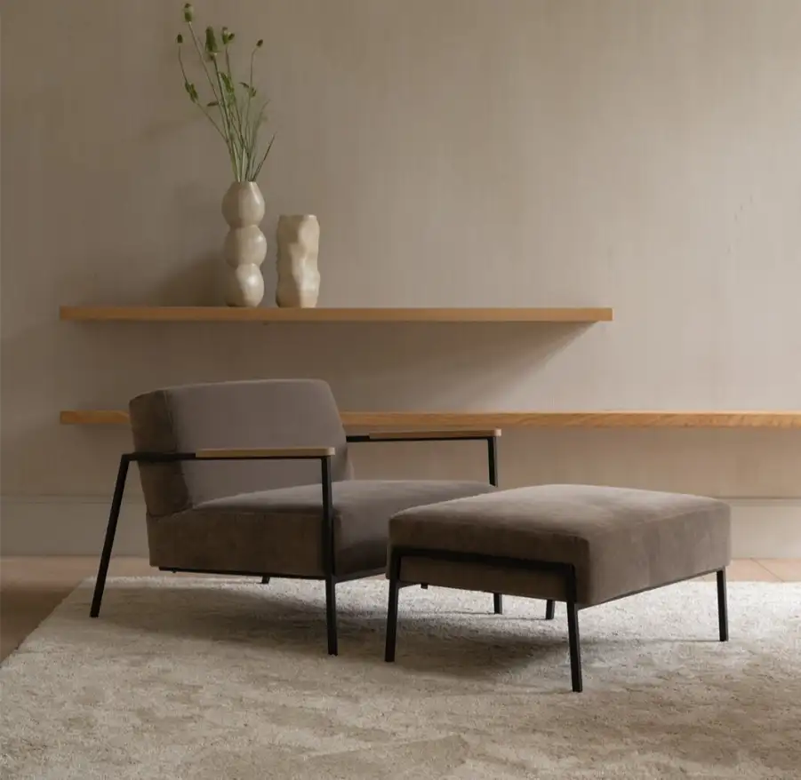 كرسي فوتيه + بوف مودرن خامات عالية الجودة MS-11914