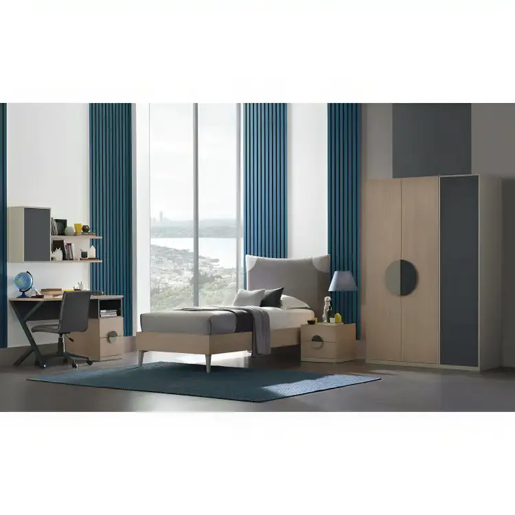 غرفة نوم أطفال خشب كونتر طبيعي محمي بطبقة ميلامين مقاومة للحرارة MS-9599