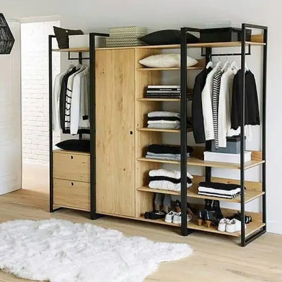 Dressing room made of electrostatically treated iron and counter wood, high quality MS-11629