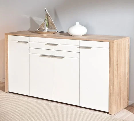 بوفيه خشبي مودرن مصنوع من خشب MDF مستورد مع طبقة ميلامين مضادة للمياه MS-11356