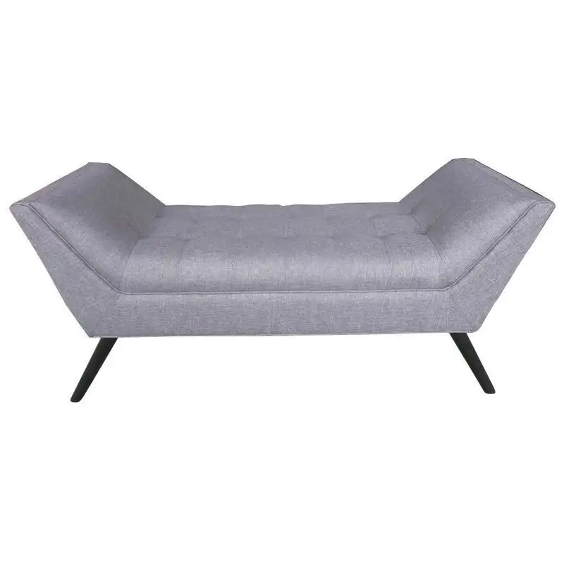 Capitone modern bench MDF wood and cotton fabric MS-12536