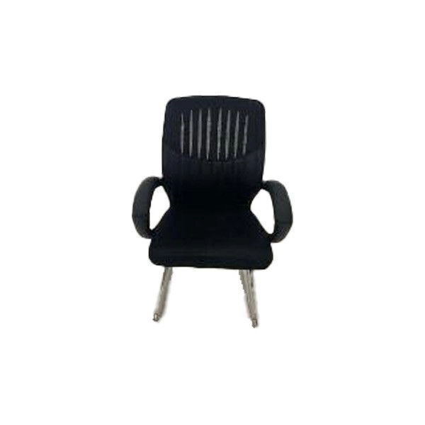 كرسي مكتب انتظار شبك طبي وجلد مستورد يرتكز علي سي نيكل كروم MS-9123