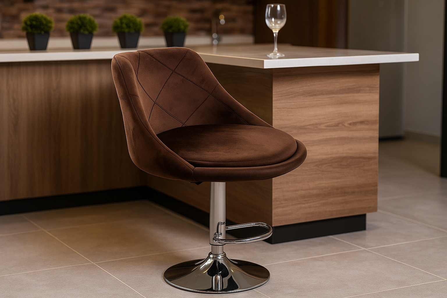 Bar Chair made of plywood MS-7506