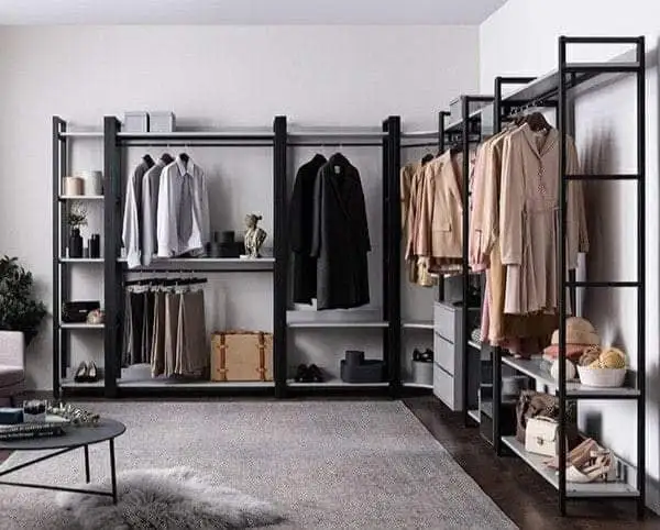 دريسنج روم مصنوع من ستيل معالج الكتروستاتيك و خشب كونتر عالي الجودة MS-11642