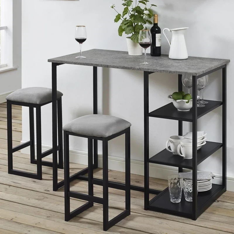 ترابيزة سفرة ستيل دهان الكتروستاتيك و خشب ام دي اف MS-11747