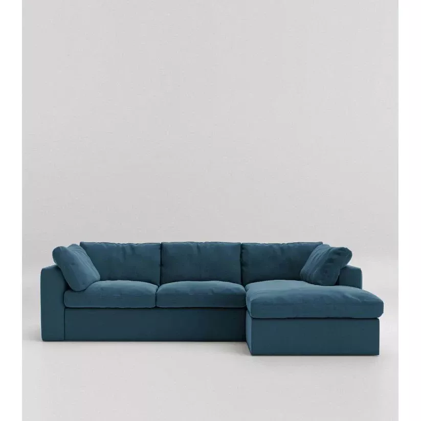 ركنة مودرن (200×150 سم) خشب زان أحمر وقماش كتان أو قطيفة عالي الجودة MS-11022