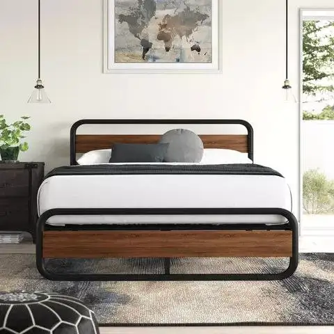 سرير عصري معدني مصنوع من حديد دهان الكتروستاتك عالي الجودة MS-8773