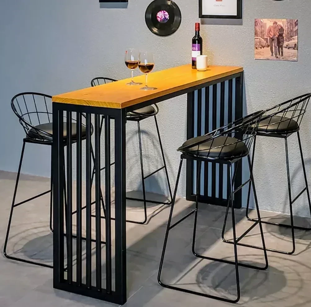 ترابيزة سفرة حديد دهان الكتروستاتيك و خشب كونتر MS-11778