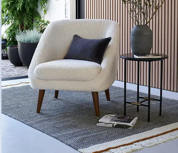 Armchair, natural plywood wood, imported fabric MS-9172