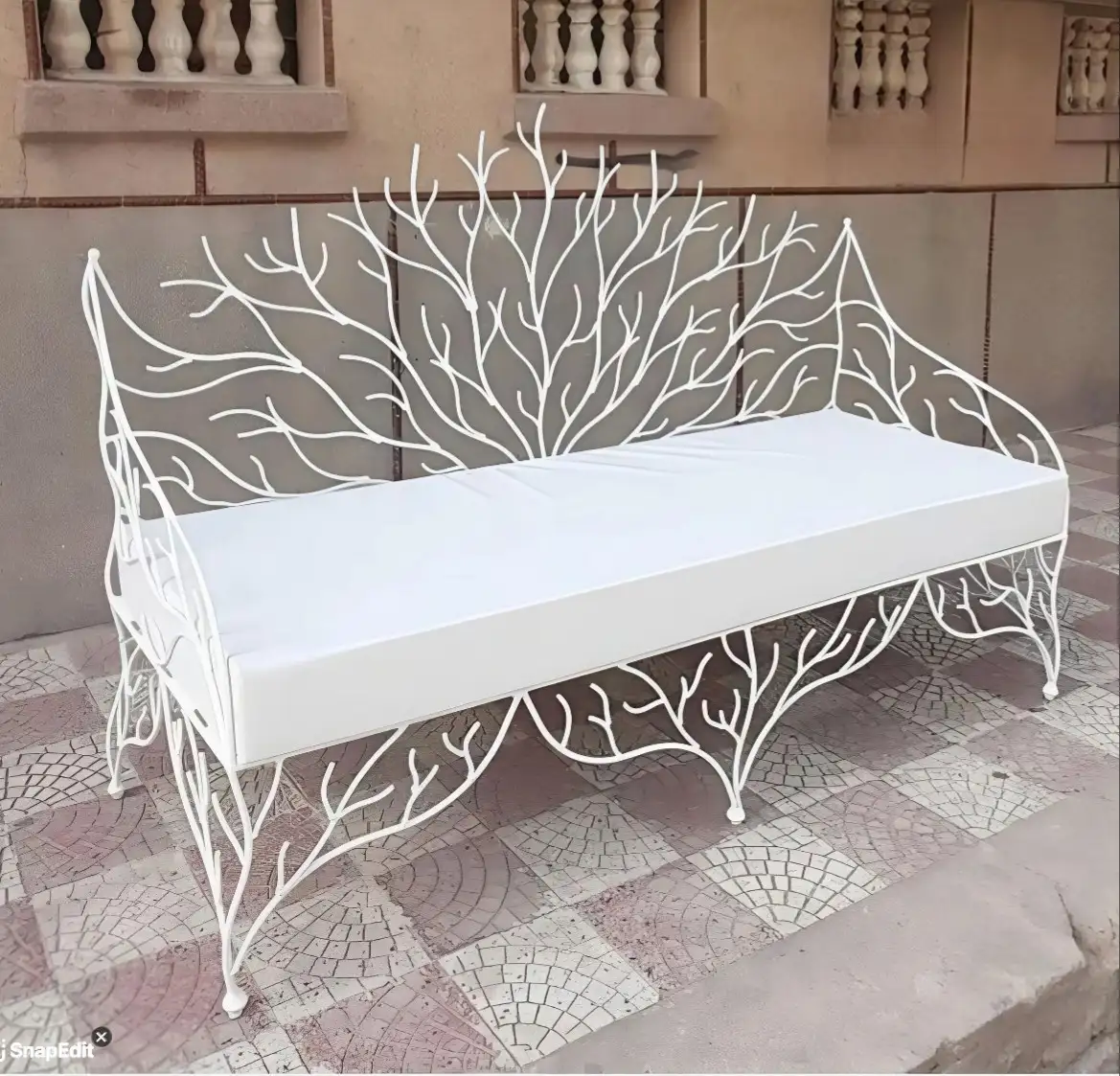 كنبة خارجي ثلاث مقاعد مصنوعة من حديد دهان الكتروستاتيك MS-13244