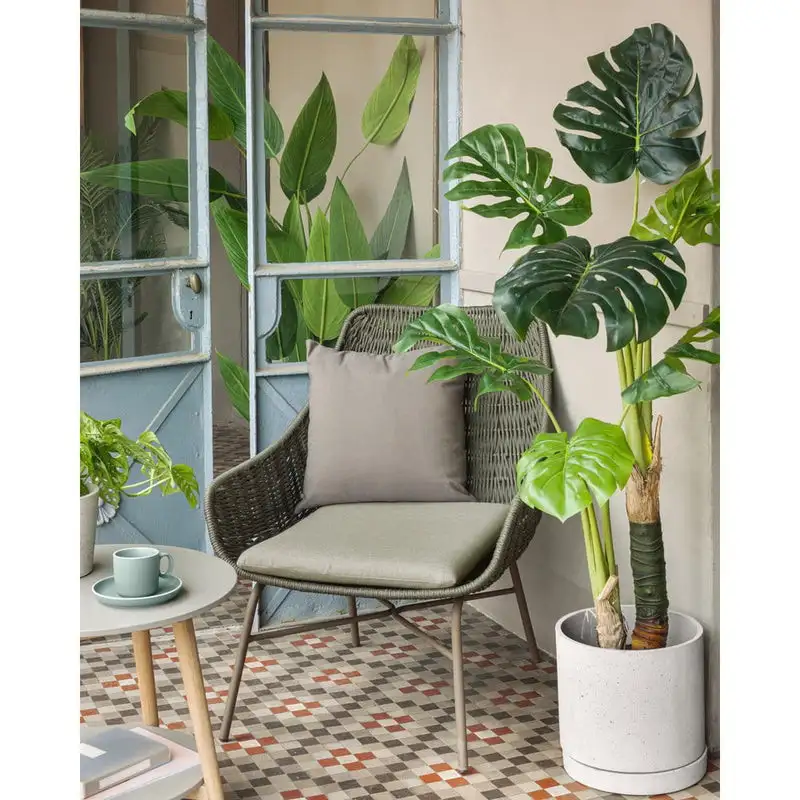 كرسي خارجي مصنوع من حديد دهان الكتروستاتيك مجدول باحبال MS-10403