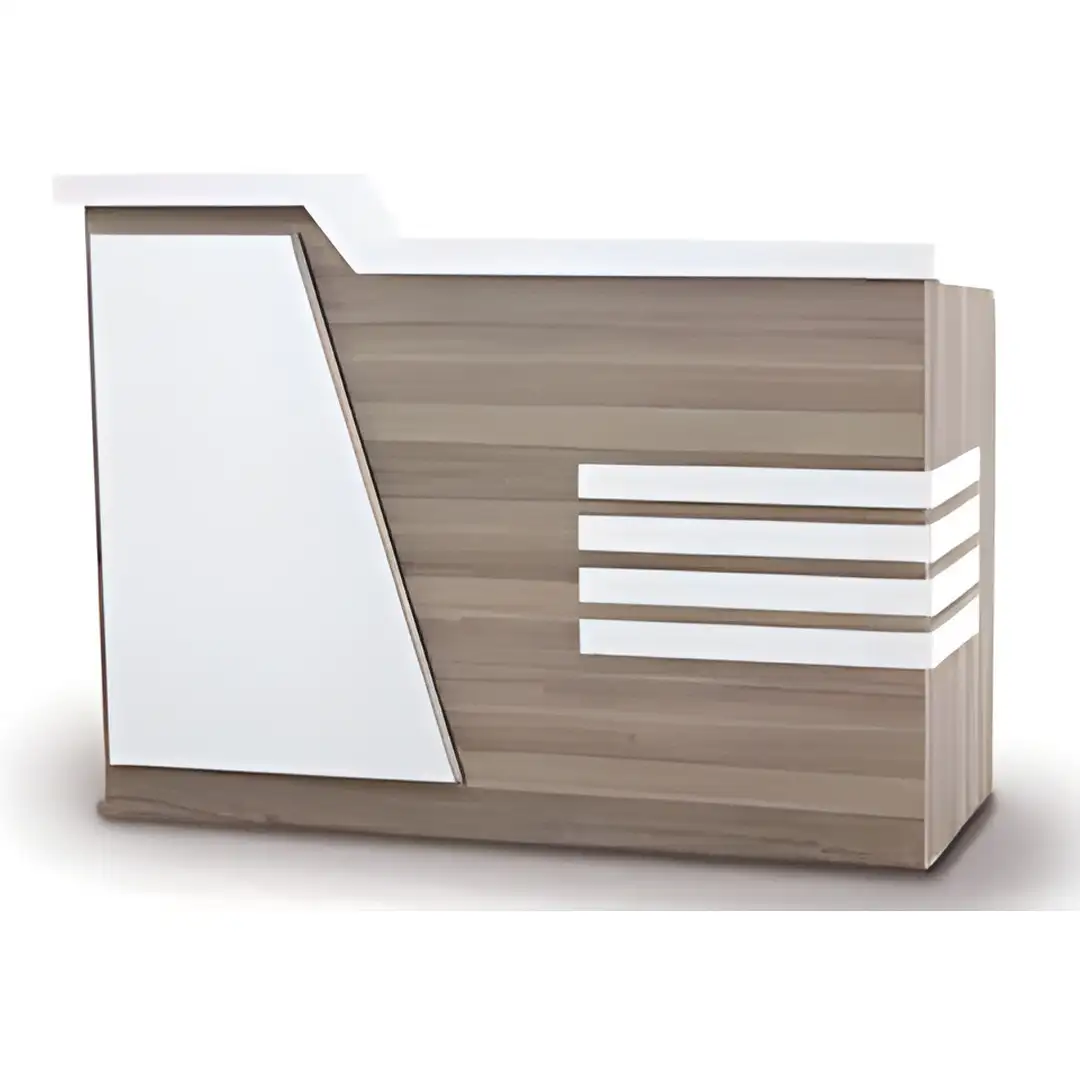 كاونتر استقبال مكتبي مودرن مصنوع من خشب ام دي اف اسباني مكسو بطبقة قشرة ميلامين MS-13012