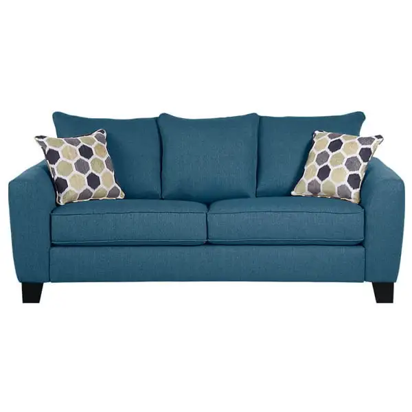 كنبة ثلاث مقاعد مودرن خشب زان أحمر وقماش كتان أو قطيفة MS-11138