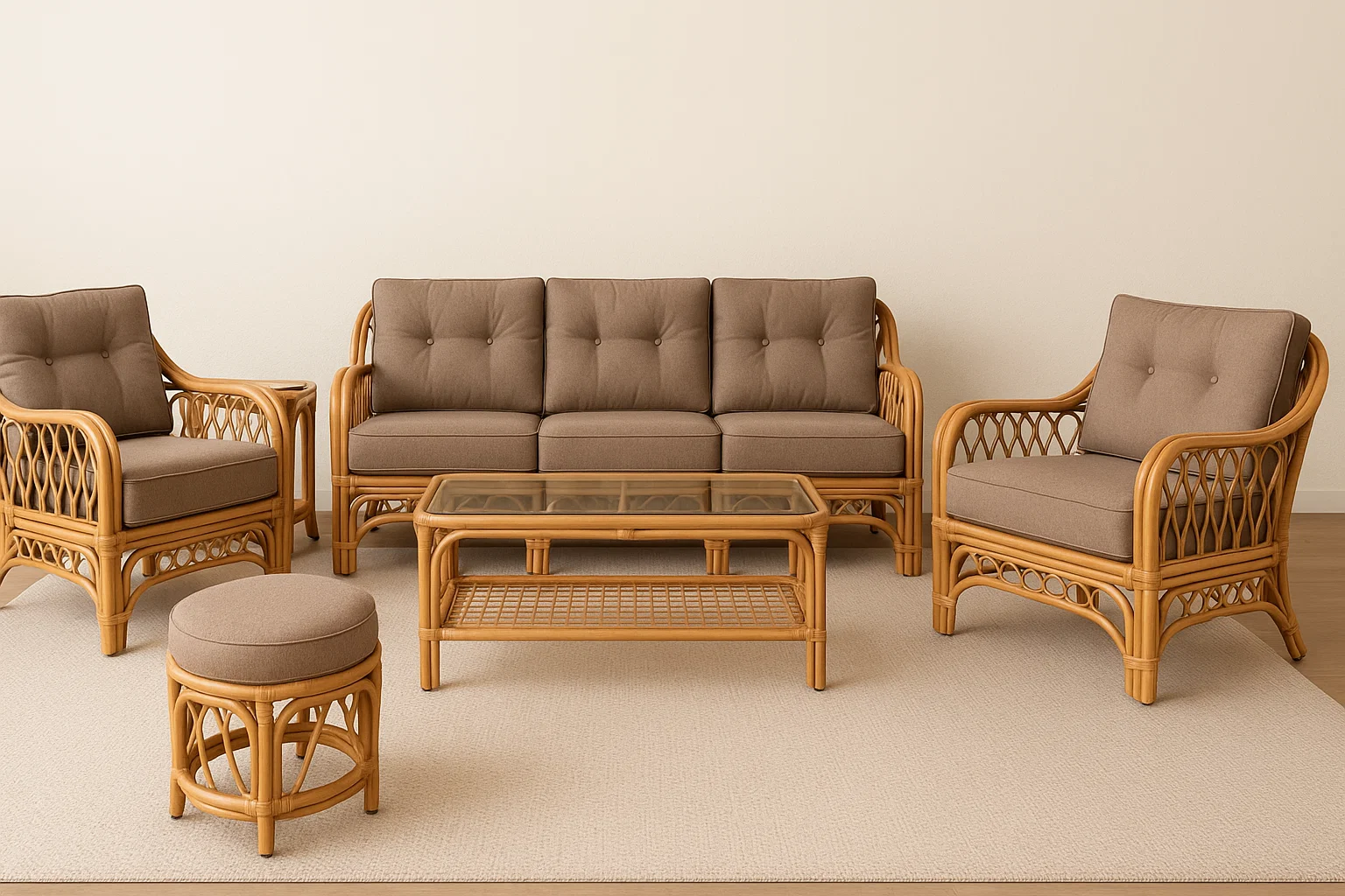 طقم انترية خيرزان مكون من 6 قطع MS-13418