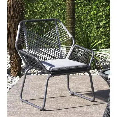 كرسي خارجي حديد دهان الكتروستاتك مجدول باحبال MS-10409