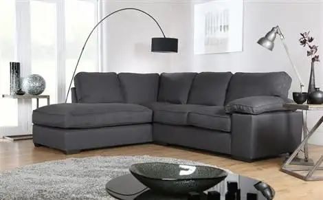 Modern Corner Sofa 225×200 cm, Red Beech Wood and Linen or Velvet Fabric, High Quality MS-10991