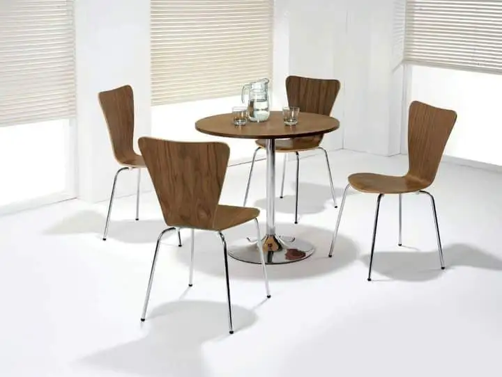 ترابيزة مطعم خشب طبيعي كونتر بـ 4 كراسي مريحة للمطاعم والكافيهات MS-8507