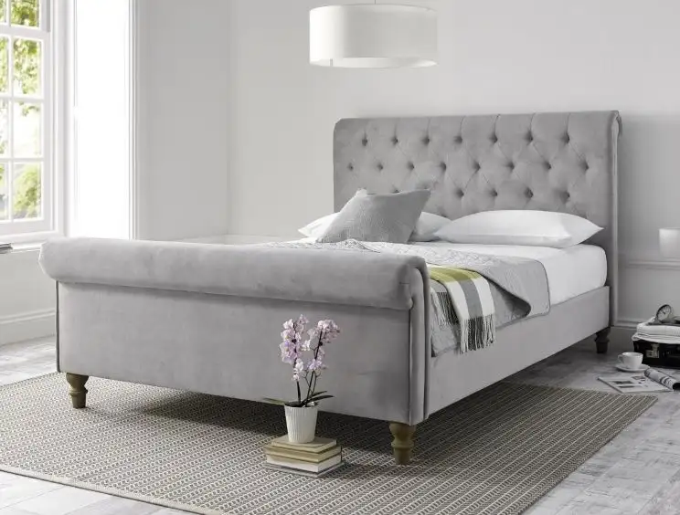 سرير كابتونيه مصنوع من خشب كونت وخشب زان احمر طبيعى عالى الجودة MS-9339