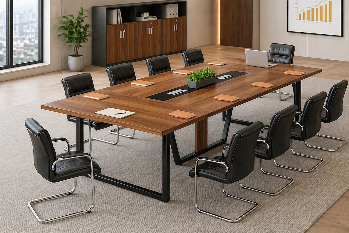 ترابيزة اجتماعات الطول : 240 سم العرض : 120 سم الارتفاع : 75 سم MS-13428