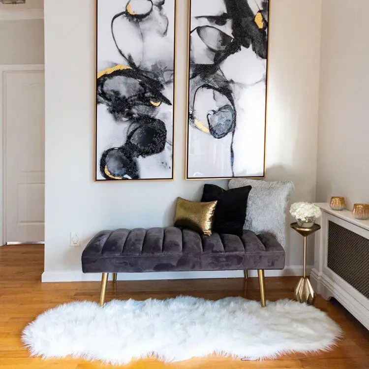 بانكيت مودرن حديد دهان الكتروستاتيك وقماش قطيفة MS-12561