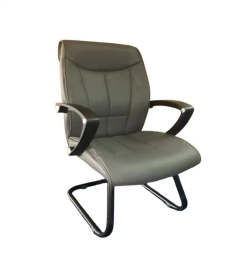 كرسي مكتب انتظار جلد يرتكز على سي معدن MS-8741