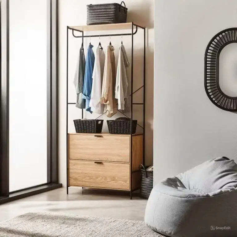 ميني دريسنج روم مصنوعة من ستيل مطلى الكتروستاتيك والخشب كونتر عالي الجودة MS-11584