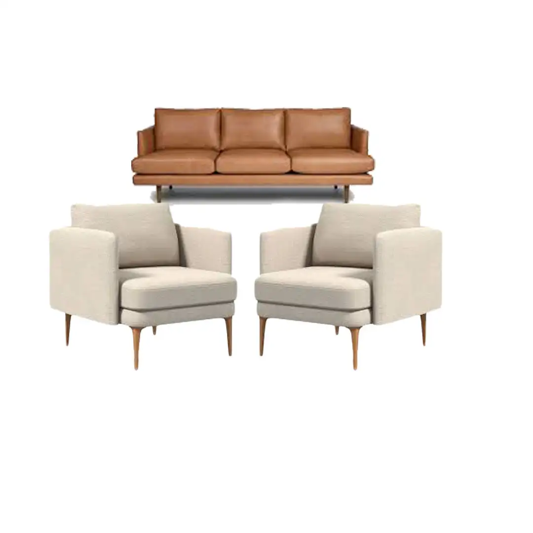 انتريه استقبال مكتبي كنبة 3 فرد و2 كرسي فوتيه MS-9741