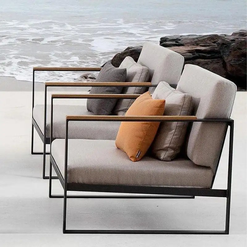 طقم خارجي مكون من 2 كرسي فوتيه معدن دهان الكتروستاتيك MS-10482