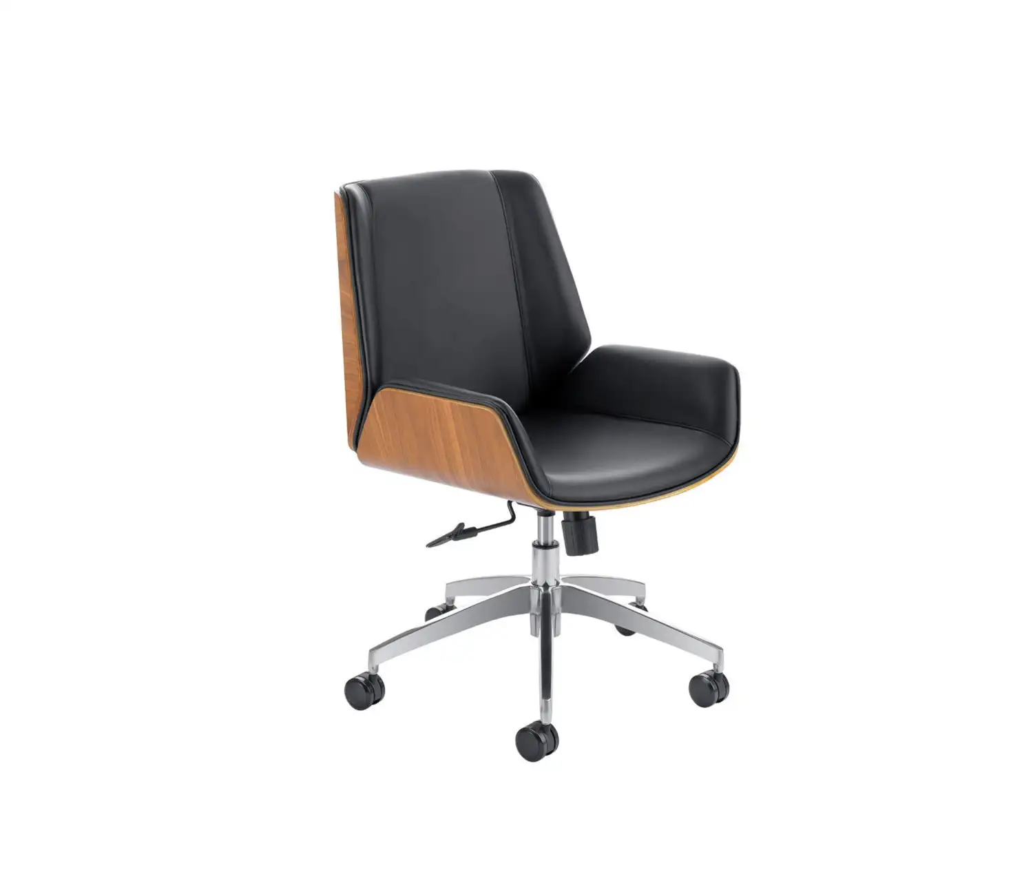 Mid-back leather office chair MS-8418