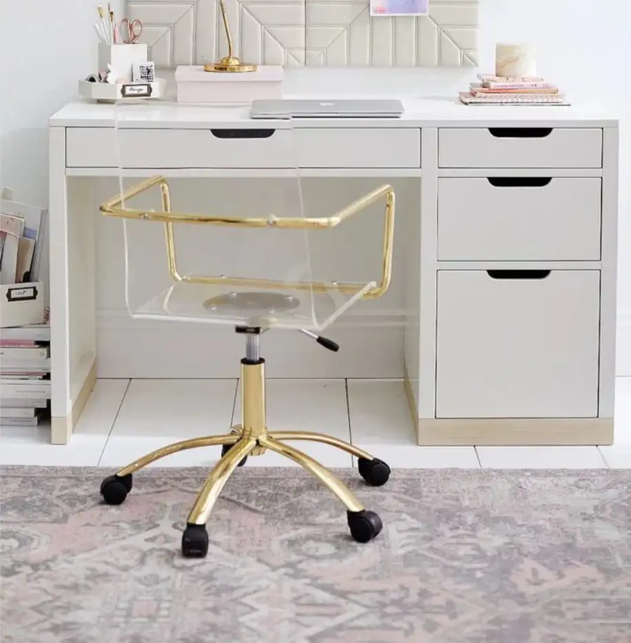 مكتب مذاكرة خشب MDF بقشرة جاهزة والحوامل حديد كاربون دهان الكتروستاتيك MS-12194