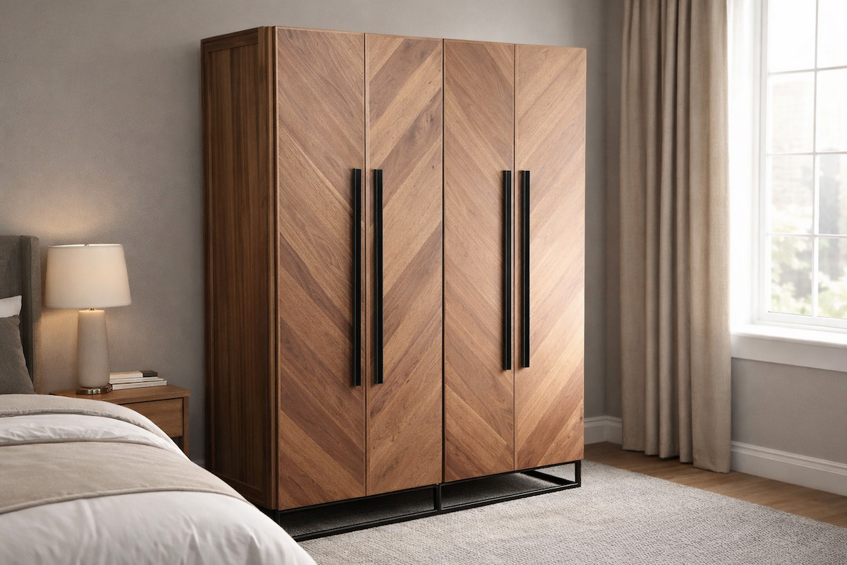 دولاب مودرن معدن معالج دهان الكتروستاتيك و خشب كونتر عالي الجودة MS-11675