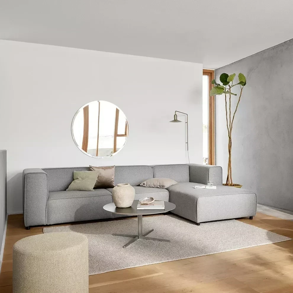 ركنة مودرن خشب زان أحمر وقماش كتان أو قطيفة عالي الجودة MS-11002