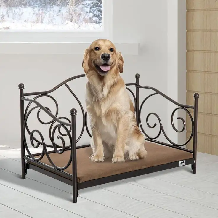 سرير حيوانات مصنوع من حديد دهان الكتروستاتيك وقماش عالي الجودة MS-13227