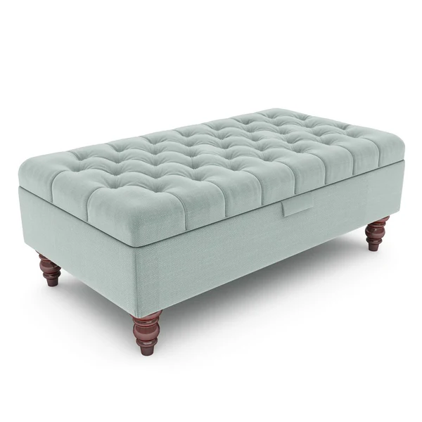 Capitone modern bench with sled oak wood, primer paint and velvet fabric MS-12546