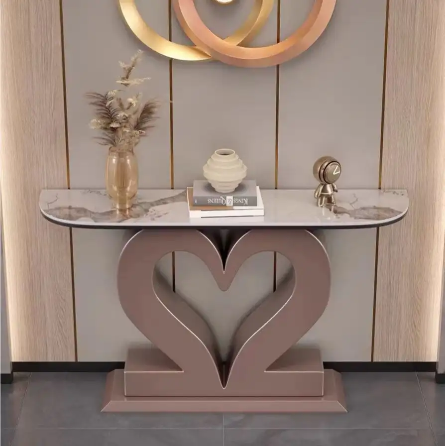 كونسول مودرن حديد دهان وخشب كونتر طبقات MS-13194