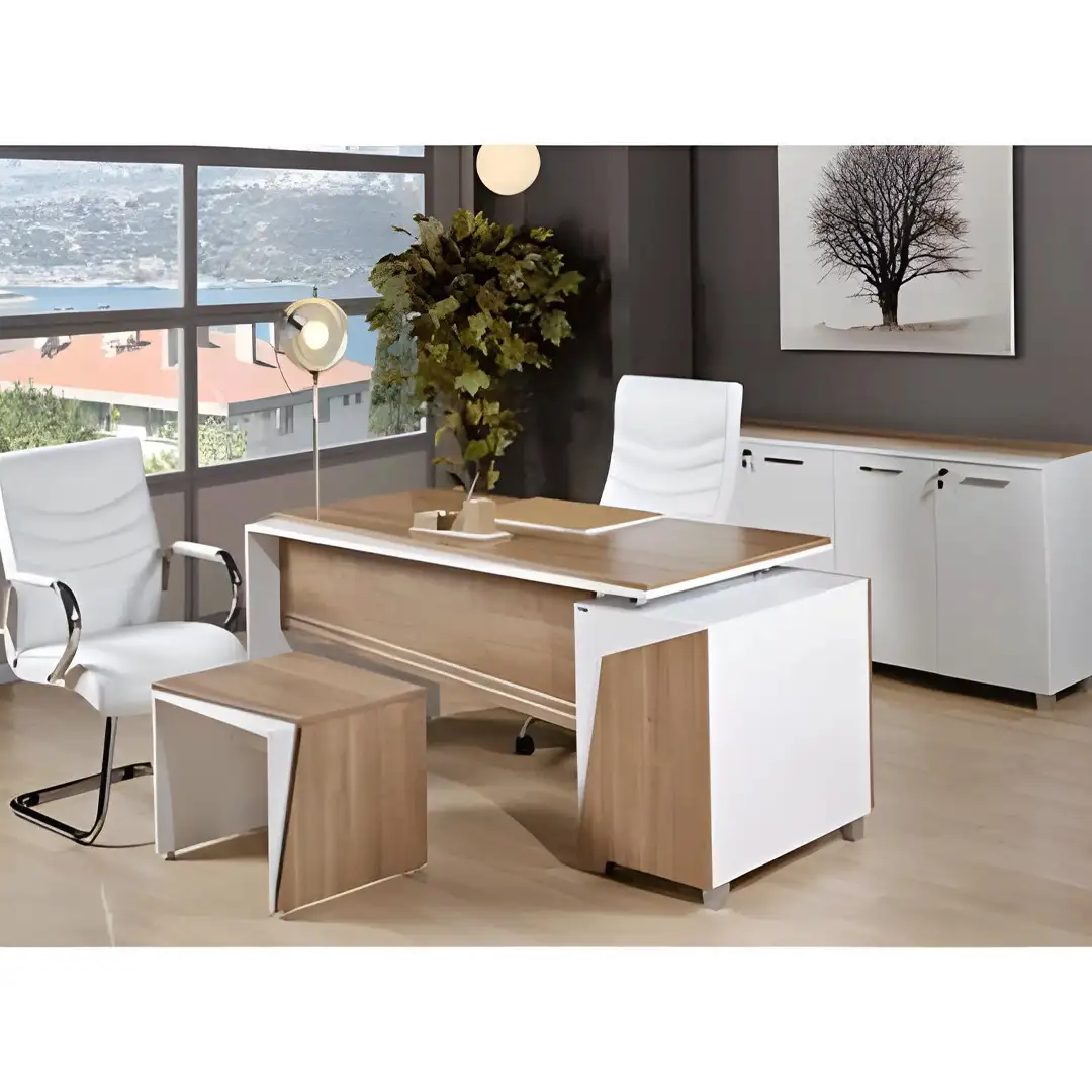 Modern Executive Desk MDF Wood (160 × 75 × 70 cm) MS-12913