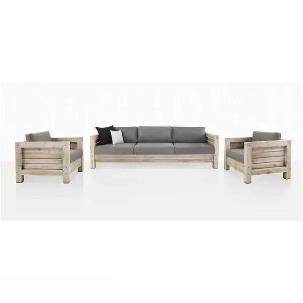 Red beech wood living room set MS-10389