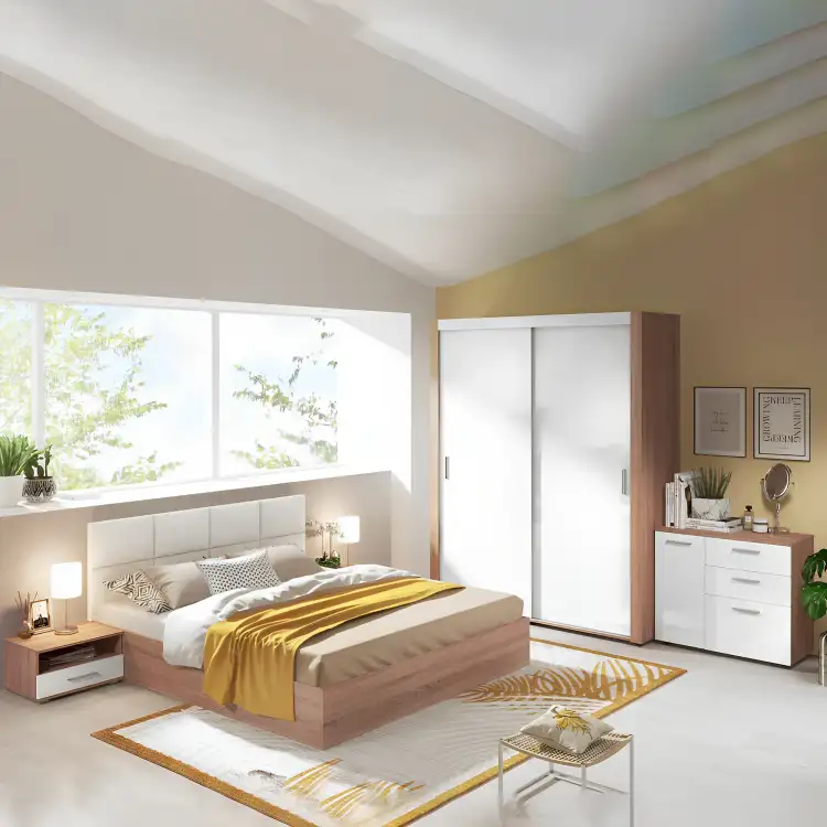 غرفة نوم مصنوعة من خشب MDF عالي الجودة MS-9597