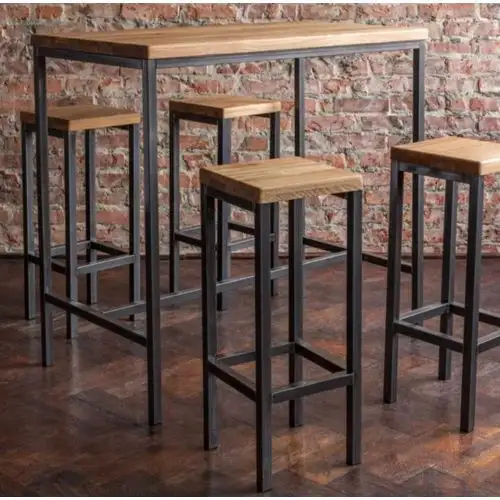 ترابيزة سفرة ستيل مطلي الكتروستاتيك و خشب ام دي اف MS-11762